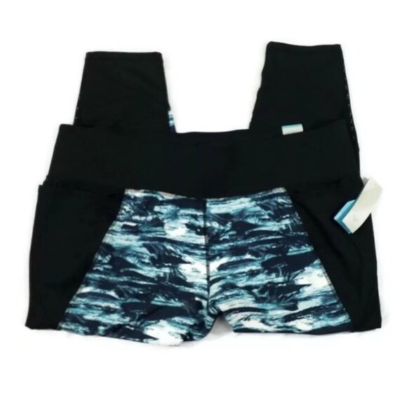 Livi Active Black Multi 7/8 Length Stretch Capri Legging Womens Plus 26/28 NWT - Picture 4 of 13